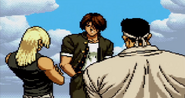 The King of Fighters '94: Hero Team Ending.