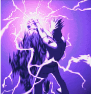 Benimaru using Electro Trigger on Ron in The King of Fighters 2000 (Team Benimaru ending)