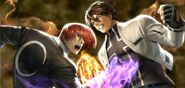 The King of Fighters XIII Climax: NESTS Saga Kyo vs EX Iori by Eisuke Ogura.