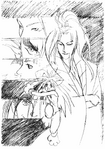 Samurai Shodown IV: Promo art sketches.