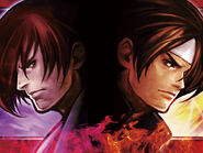 The King of Fighters '98 Ultimate Match: Kyo and Iori artwork by Hiroaki.