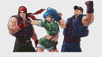 The King of Fighters 2002 Unlimited Match: Ikari Team win portraits.