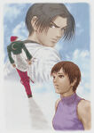 Yuki in promotional art of The King of Fighters 2000 with Kyo and Iori