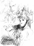 Samurai Shodown IV: Promo art sketches.