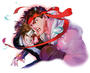 Capcom vs SNK promotional art with Kyo and Ryu