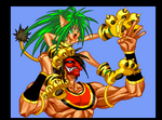 Tam Tam and Cham Cham in the Samurai Shodown RPG.