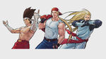 The King of Fighters 2002 Unlimited Match: Fatal Fury Team win pose.