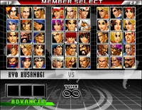 KOF '98 UM Character Select Screen