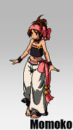 Scrapped sprite of Momoko in The King of Fighters XIII