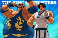 Kim and Raiden in The King of Fighters XII