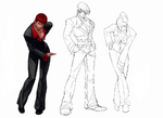 The King of Fighters XIII: Concept artwork by Ogura.