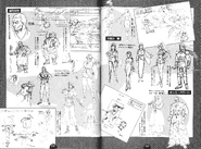 Geese Howard, Mai and Sokaku concept artworks.