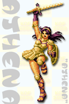 Princess-athena.gif (17 kB) The King of Fighters 2000, vistiendo la armadura de su ancestro, como una Striker.