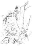 Samurai Shodown II: Earthquake sketch.