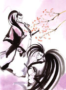 Samurai Shodown III: Ink drawing by Shiroi Eiji.