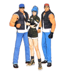 The King of Fighters '97: Ikari Warriors Team artwork.
