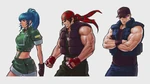 The King of Fighters 2002 Unlimited Match: Ikari Team artwork.