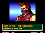 Eiji menciona a Mai Shiranui en su secuencia final en Art of Fighting 2