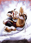 SS2-Wan-Fu.png (1.1 MB) Samurai Shodown II promotional artwork by Shiroi Eiji