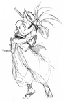 Samurai Shodown 64: Concept art.