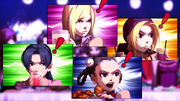 Kasumi, B. Jenet, Xiangfei, and Malin about to brawl.