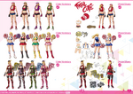 SNK Heroines: Tag Team Frenzy: Color variations and Model sheets.