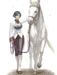 Elisabeth walking her horse by Eisuke Ogura