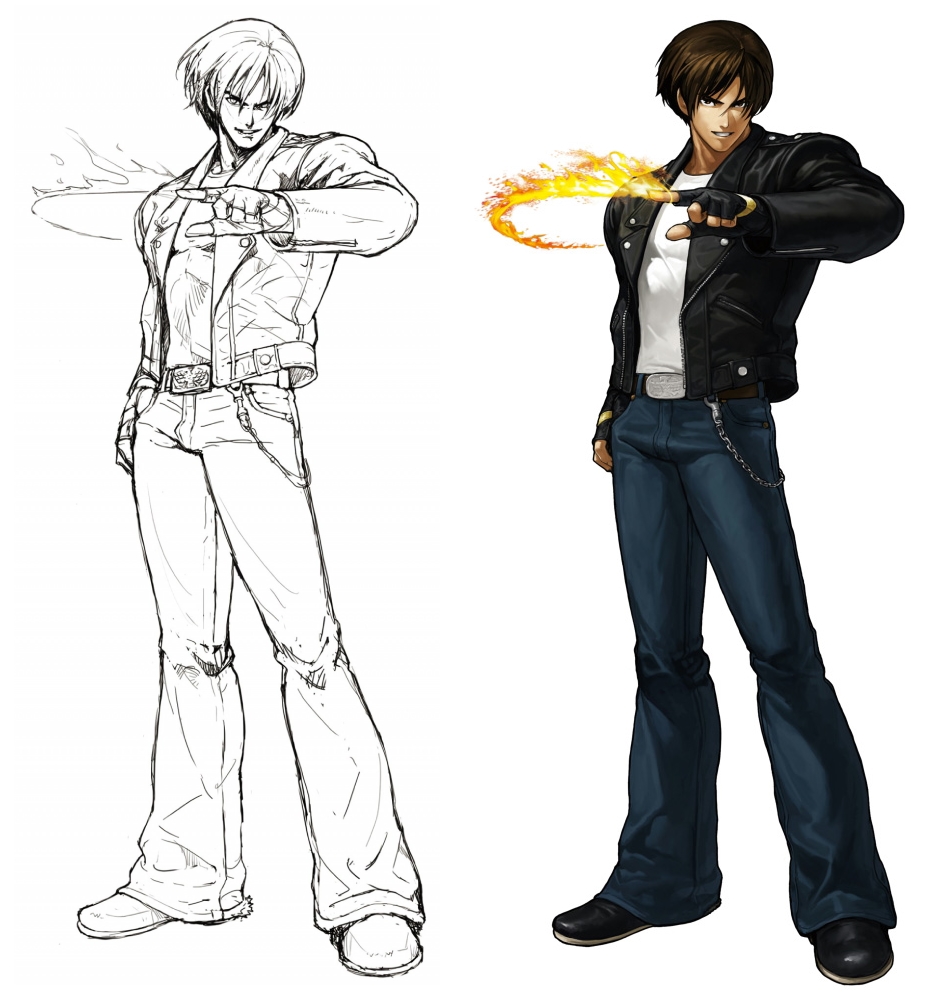 Another Iori Yagami  King of fighters, Character design, Red leather jacket