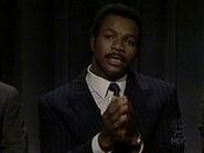 Carl Weathers as Jesse Jackson on the January 10, 1988 episode during the "Democratic Debate 88" sketch.