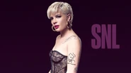 Halsey01 041.jpg (68 KB) Season 43 Bumper Photo from January 13, 2018, the tenth episode and the first show of New Year 2018 of Season 43 of Saturday Night Live, hosted by actor Sam Rockwell: Halsey's musical guest debut was made on SNL. Her second performance was "Him & I" with G-Eazy.