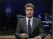 Piscopo anchoring "Saturday Night News" for the only time on February 18, 1984
