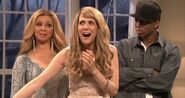 Kristen Wiig as Taylor Swift during the "Baby Blue Ivy" sketch on the February 18, 2012 episode.