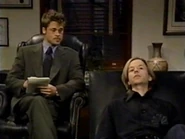 Brad Pitt's cameo appearance (left) on the November 7, 1998 episode during the "Therapy" sketch.