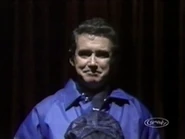 Philbin's cameo on the October 17, 1981 episode during the "Control Room '81" filmed commercial sketch.