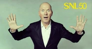 Another Michael Keaton's Season 50 of Saturday Night Live Bumper Photo from October 19, 2024, the fourth episode and Halloween-themed show of Season 50 of Saturday Night Live.