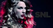 Season 35 of Saturday Night Live Bumper Photo from November 7, 2009, the fifth episode of Season 35 of Saturday Night Live: Taylor Swift's first-time hosting, as well as her 2nd musical guest appearance on SNL.