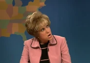 Kristen Wiig as her character Aunt Linda on Weekend Update.
