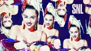 Another Miley Cyrus' Season 41 Premiere of Saturday Night Live Bumper Photo from October 3, 2015: Her first performance was "Karen Don't Be Sad."