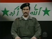 Ferrell as Saddam Hussein.