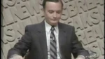 The first edition of SNL Newsbreak, October 3, 1981. An example of the "falling letters" gag.