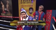 Aidy Bryant as her impression Manny Pacquiao.
