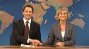 After Tina left, Seth Meyers came to anchor with Amy.