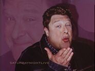 Season 24 Bumper Photo from April 19, 1999: John Goodman's 10th time as host, with musical guests Tom Petty and the Heartbreakers.