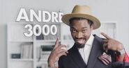 Jay Pharoah as André 3000 on the October 13, 2012 episode during the "Gillette" filmed commercial sketch.