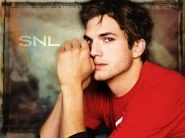 Season 28 Bumper Photo from May 3, 2003: The 2nd appearance and first time as host on SNL for Ashton Kutcher, with musical guest 50 Cent.