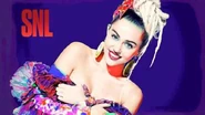 Season 41 Premiere of Saturday Night Live Bumper Photo from October 3, 2015: Miley Cyrus' 3rd hosting stint and the 2nd musical guest appearance on SNL for her.