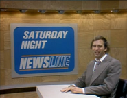 Mark King as Dr. Jonathan Lear on Saturday Night NewsLine, March 7, 1981