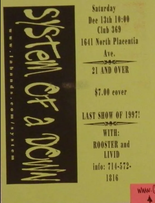 Setlist soad sale