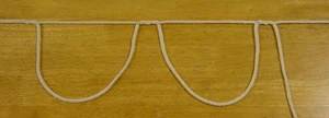 Two loops of a garland made by splicing