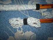 Homemade velcro straps to keep strings from tangling when not in use (Rick Findley)